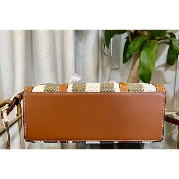 👛 NWT!!! AUTHENTIC TORY BURCH BLAKE STRIPED CANVAS TOTE 👛 - Picture 6 of 12